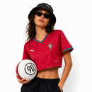 Camisola Principal Portugal 2026 - Croptop Feminino